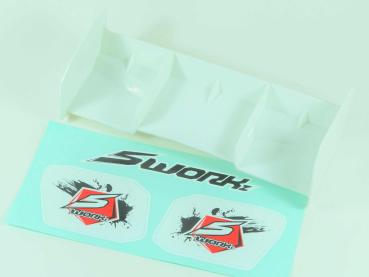 SWORKz 1/8 Heckspoiler Pro Race Weiss ungelocht